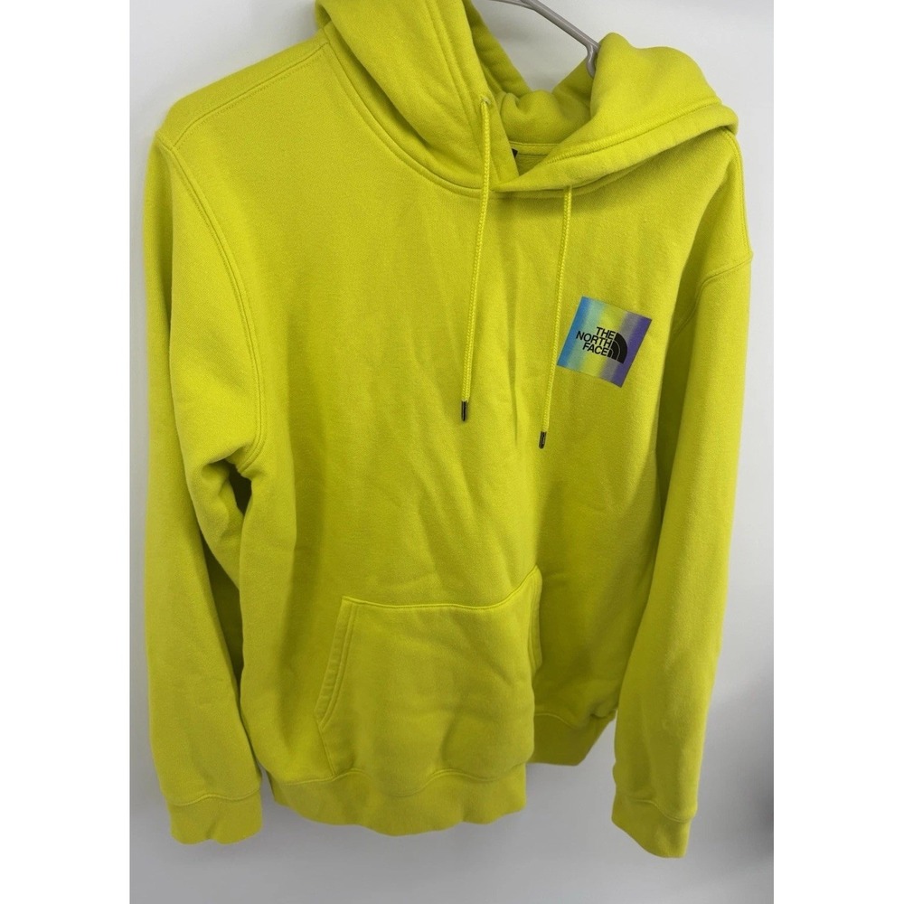 The North Face Distorted Half Dome Hoodie Sulphur Green Mens Large - Picture 2 of 16